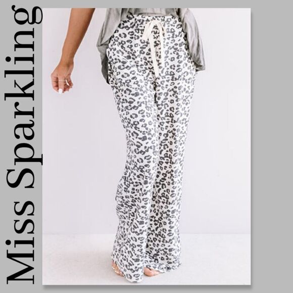 Miss Sparkling Leopard Lounge Pant SO COMFORTABLE AND CUTE - Picture 1 of 6